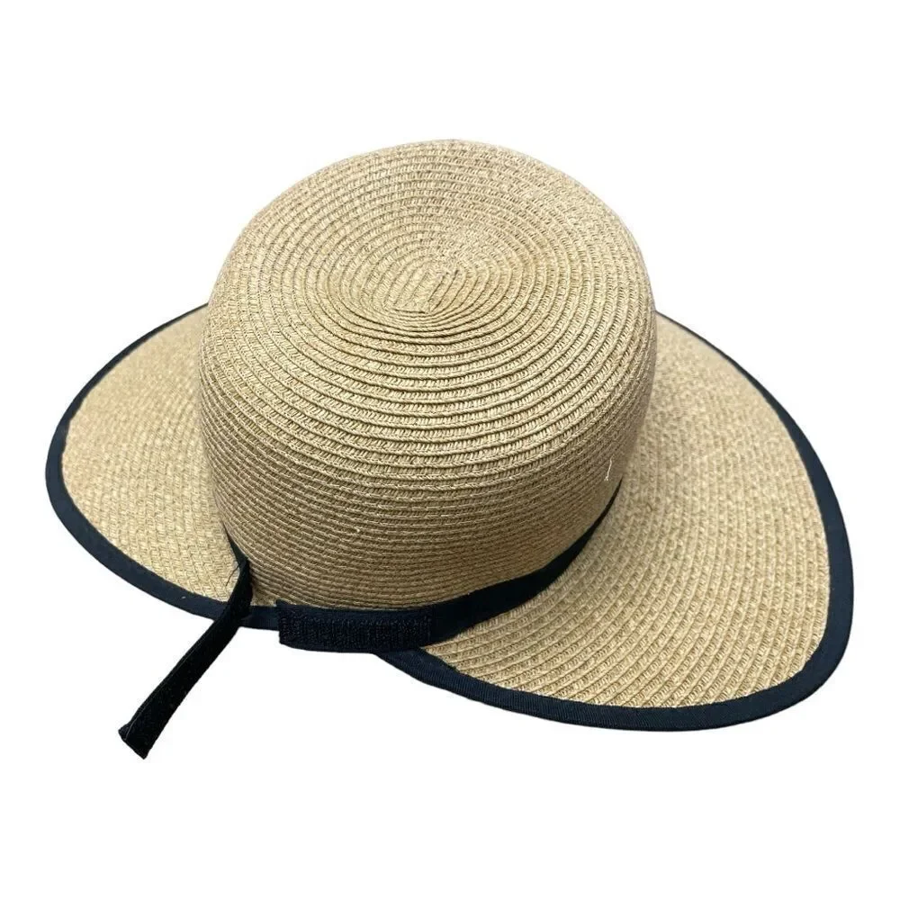 CAPPELLI Straworld Women's Wide Brim Sun Hat Black Band Removable Sweatband OS